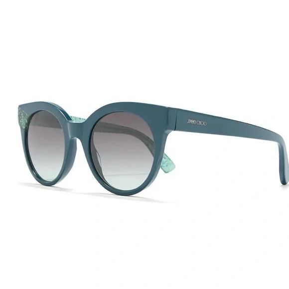 NIB Jimmy Choo Cateye Glitter Sunglasses The Jimmy Choo sunglasses embody sophisticated style with a  main image 4